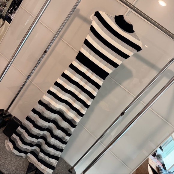 RARE PH5 dress, long stripe with sheer knit below knee, label missing S - Picture 2 of 3